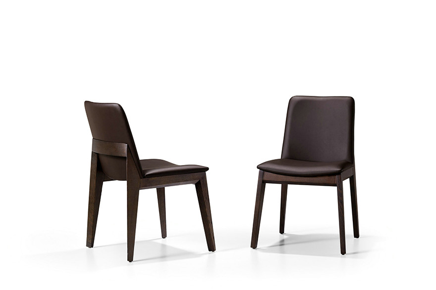 Brown Leather Dining Chairs Lugo CY2707