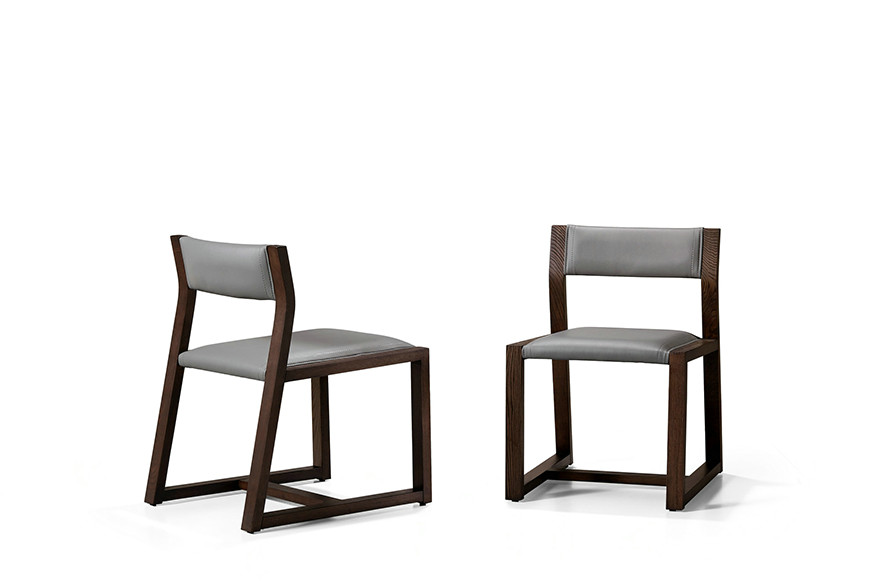 Leather And Wood Dining Chairs Jan CY1602