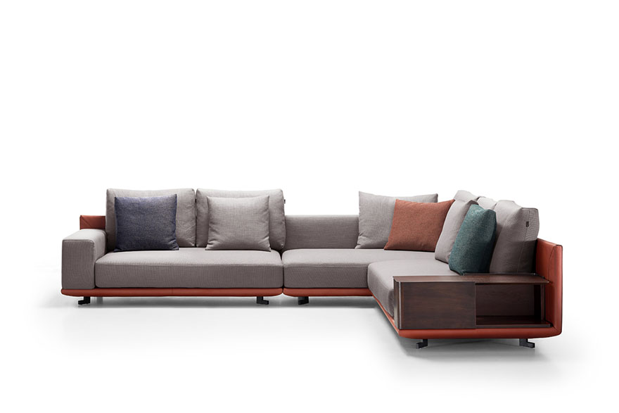 Leather and fabric sofas Venice S1706