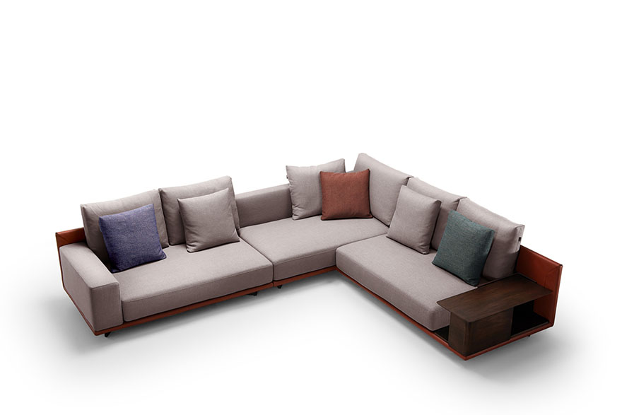 Leather and Fabric Sofas Venice Minimalist Contemporary Design