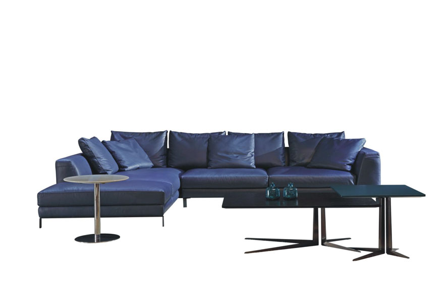 leather sofas blue S00716