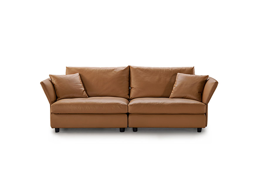 metal frame Leather sofa S972
