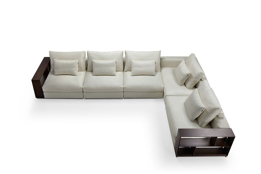 Sectional Sofa Modular Sence With, Wooden Sectional Sofa