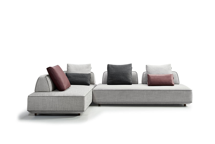 sectional sofa light grey S1602B