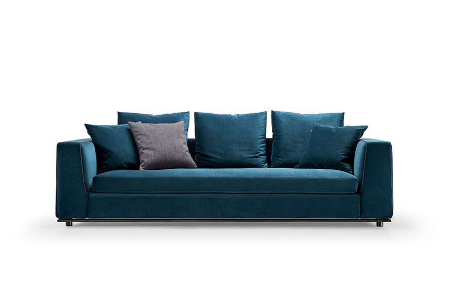 tufted blue velvet sofa EL017B