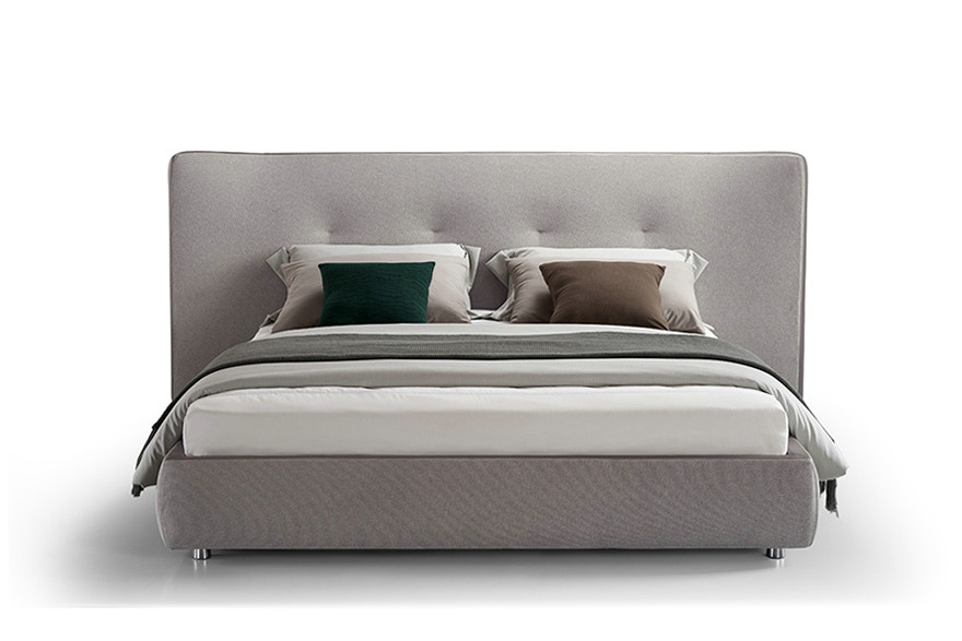 Upholstered Wingback Bed King Tomsk Trendy Design Light Grey Upholstered Wingback Bed King Tomsk, King Size Wingback Bed