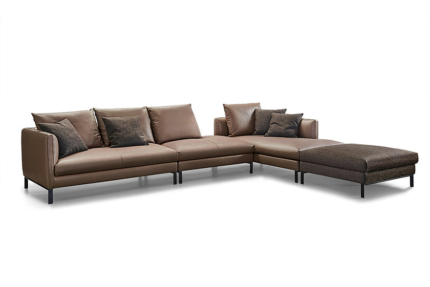 with chaise leather sofas S2004