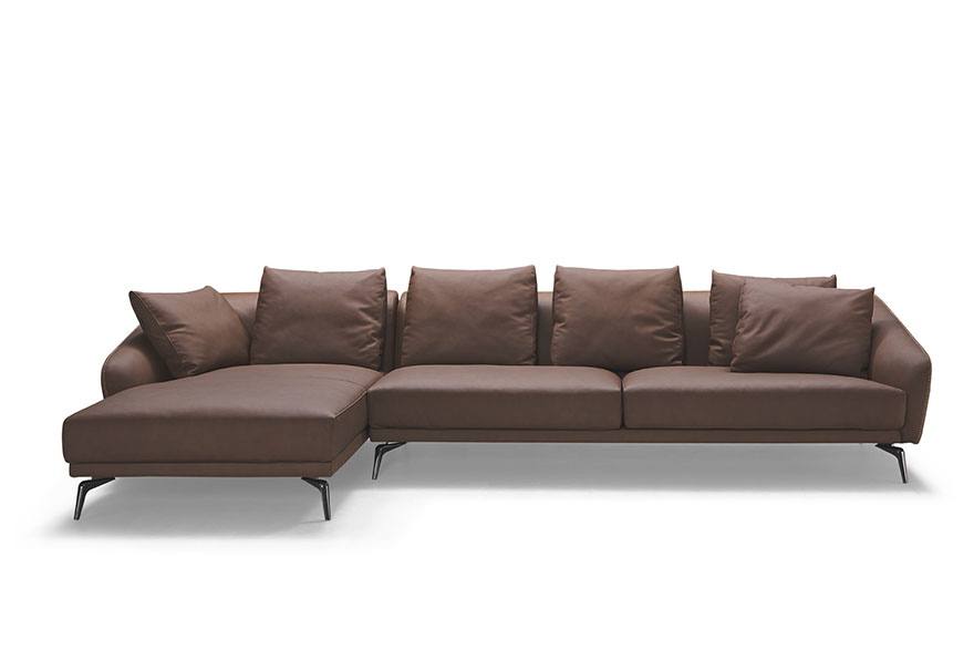 Brown leather couch BL2102 1