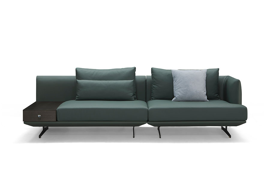 green leather 3 seatercouch BL2101 3