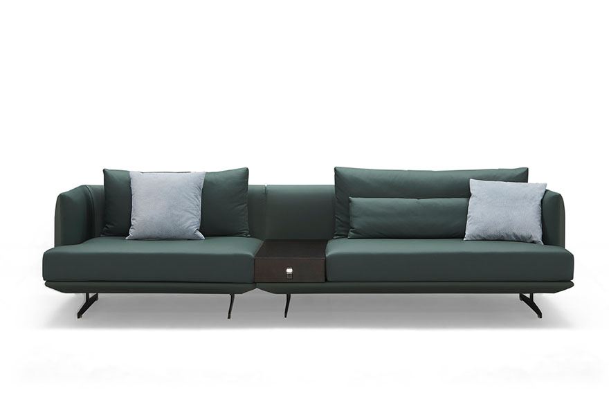 leisure green leather couch BL2101 4