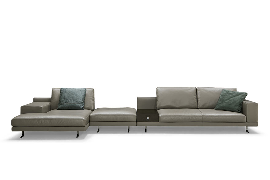 grey leather sofa BL2103 1