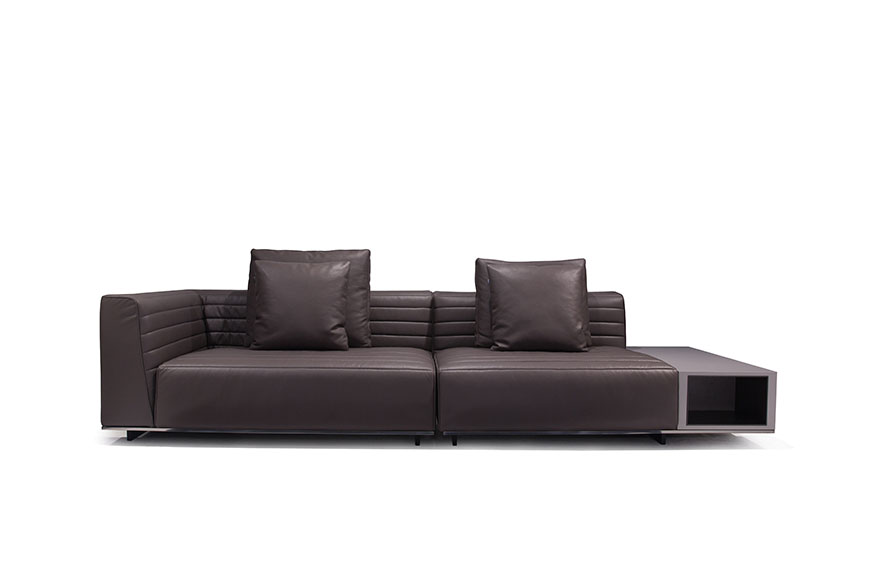 Leather Look Fabric Sofa Rodney bmscasa