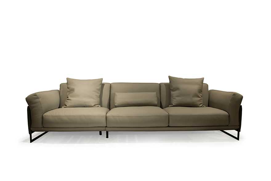 Cream Leather Sofa Kama bmscasa