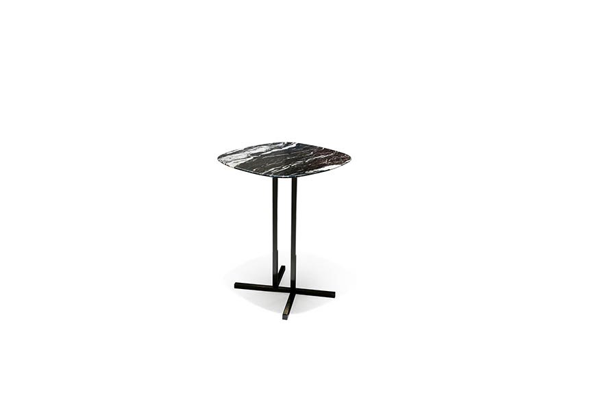Carrara Marble Top Side Table Lawrence1