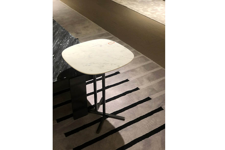 Carrara Marble Top Side Table Lawrence2