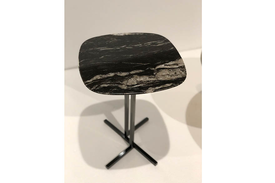 Carrara Marble Top Side Table Lawrence3