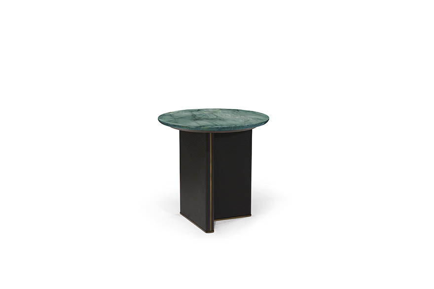 Green Marble Side Table Gregary E