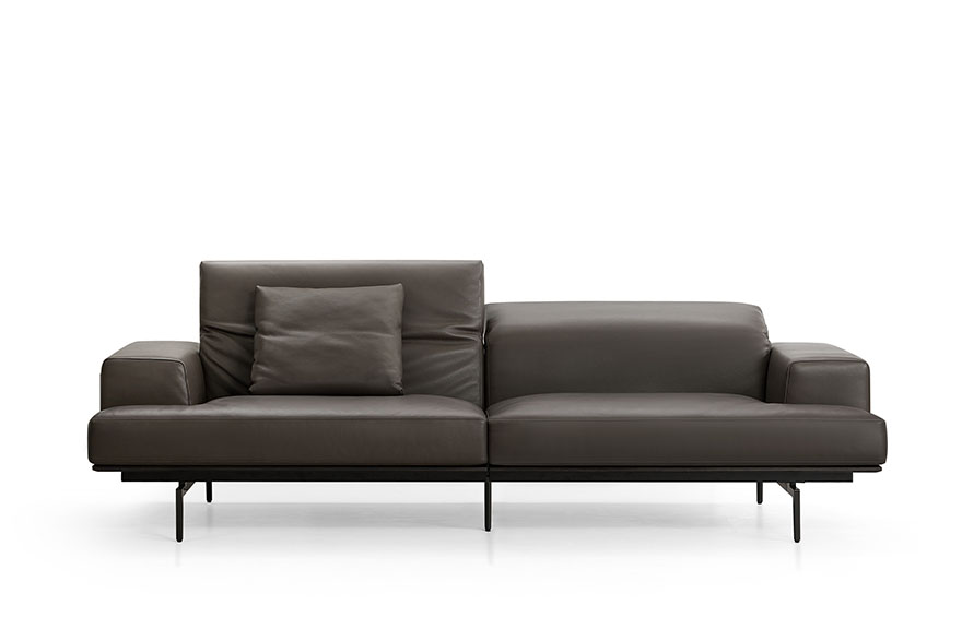 brown leather sofa L23S A013 Soma 01