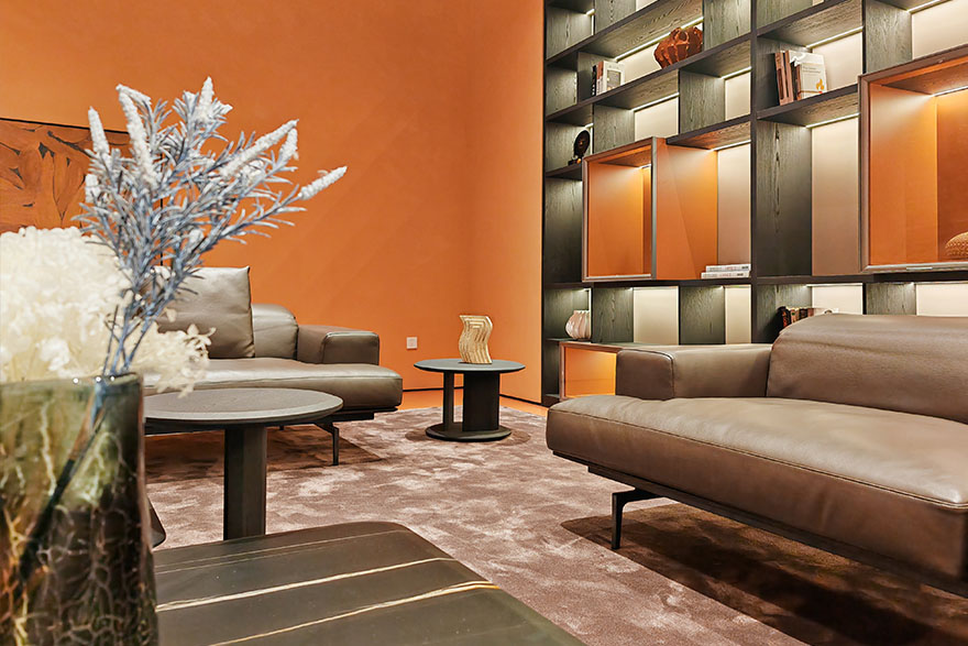 brown leather sofa L23S A013 Soma 06