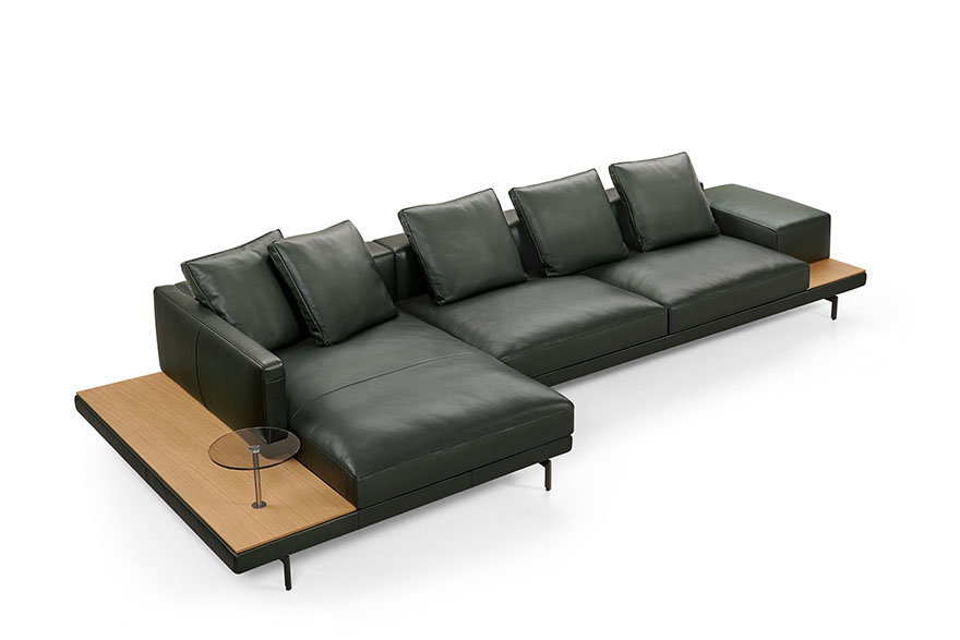 green leather sofa L23S A009 1 dock 02