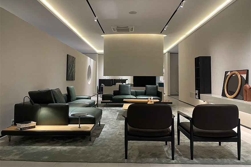 green leather sofa L23S A009 1 dock 06