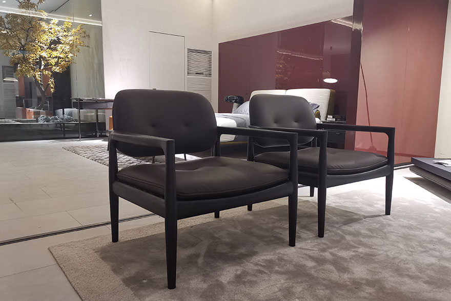 leather and wood armchair B23XY 0013 COOKIE 04