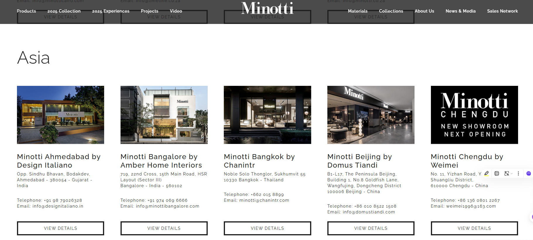 Minotti Asia